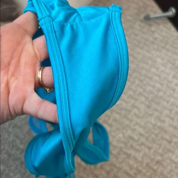 CXIX aqua blue pole shorts with Strappy Cutout Details - Picture 4 of 4